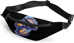 Mussels Seafood Crossbody Fanny Pack Waist Packs Adjustable Shoulder Bags Sling Bag for Hiking Running Cycling