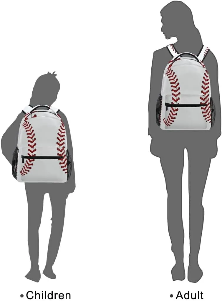 Nander Backpack Travel Sport Baseball Print Pattern School Bookbags Shoulder Bag for Mens Boys