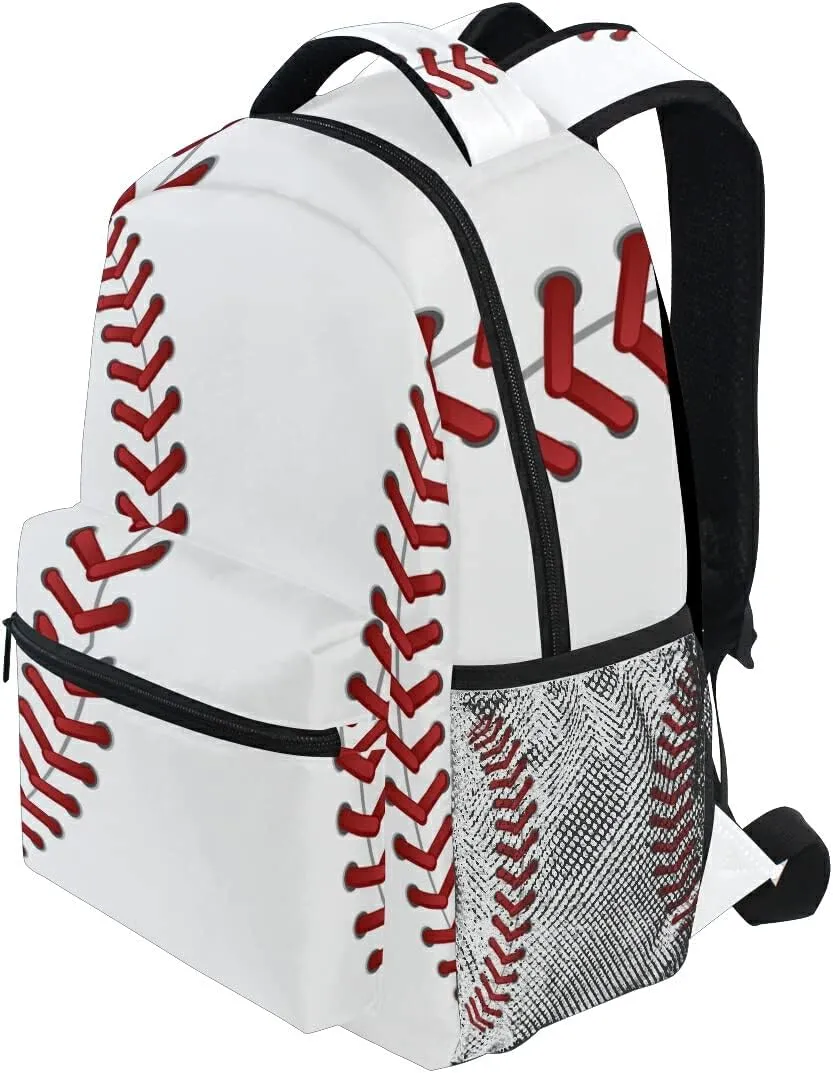 Nander Backpack Travel Sport Baseball Print Pattern School Bookbags Shoulder Bag for Mens Boys