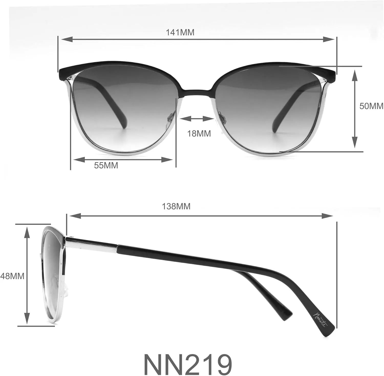 NANETTE Lepore Metal UV Protective Womens Cat Eye Sunglasses