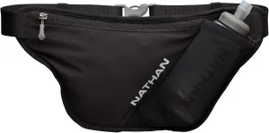 Nathan Hydration Belt for Running - Hydrapak Soft Flask 25 oz Bottle with ExoSpine - Breathable, Adjustable Comfort Fit - Angled Flask Holder - Pinnacle FeatherLite, Ultra-Light, Black