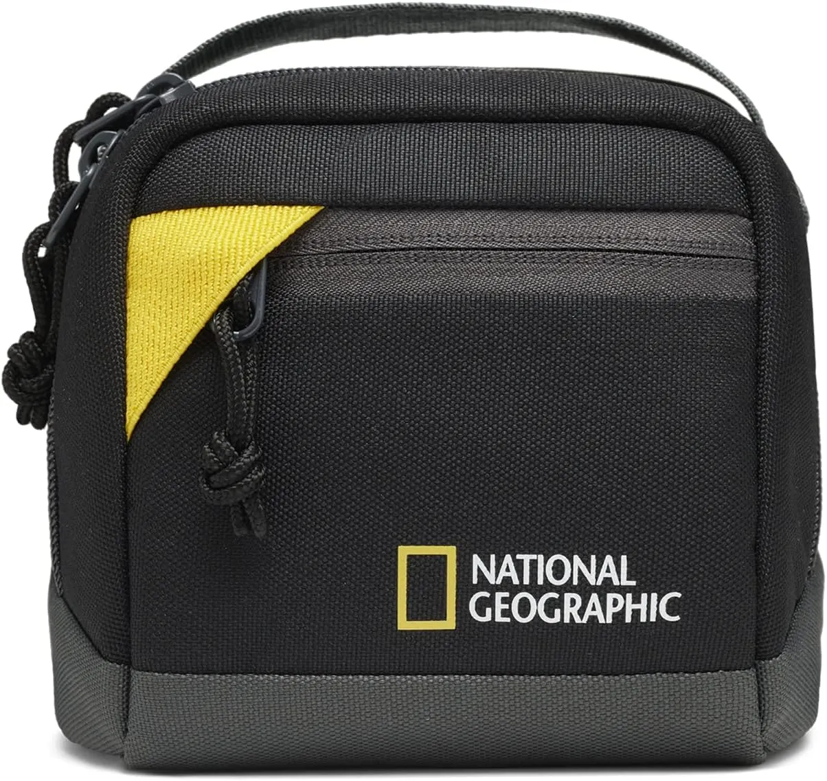 National Geographic, Camera Pouch for Compact CSC, Action- 360 Cameras, or Small Accessories, Integrated Belt Loop, Detachable Strap, Ultra-Lightweight, NG E1 2350, Black [Amazon Exclusive]