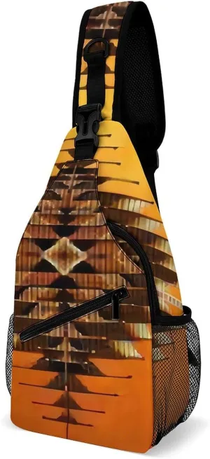 Native American Bead Cross Ethnic Sling Bags Men And Women Shoulder Backpack Chest Bag Cross Body Chest Sling Backpack.