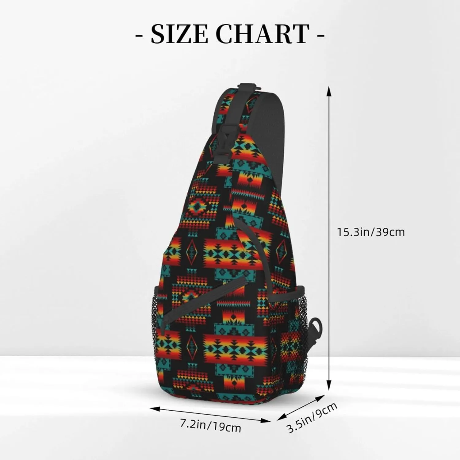 Native American Crossbody Sling Backpack Travel Hiking Daypack For Men Women Shoulder Bag For Climbing Cycling