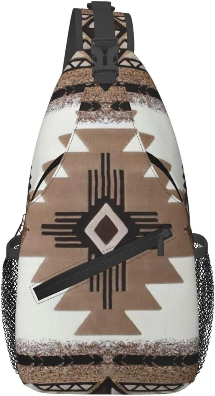 Native American Print Lightweight Sling Small Shoulder Bag - Chic Cross Chest Bag With Adjustable Strap