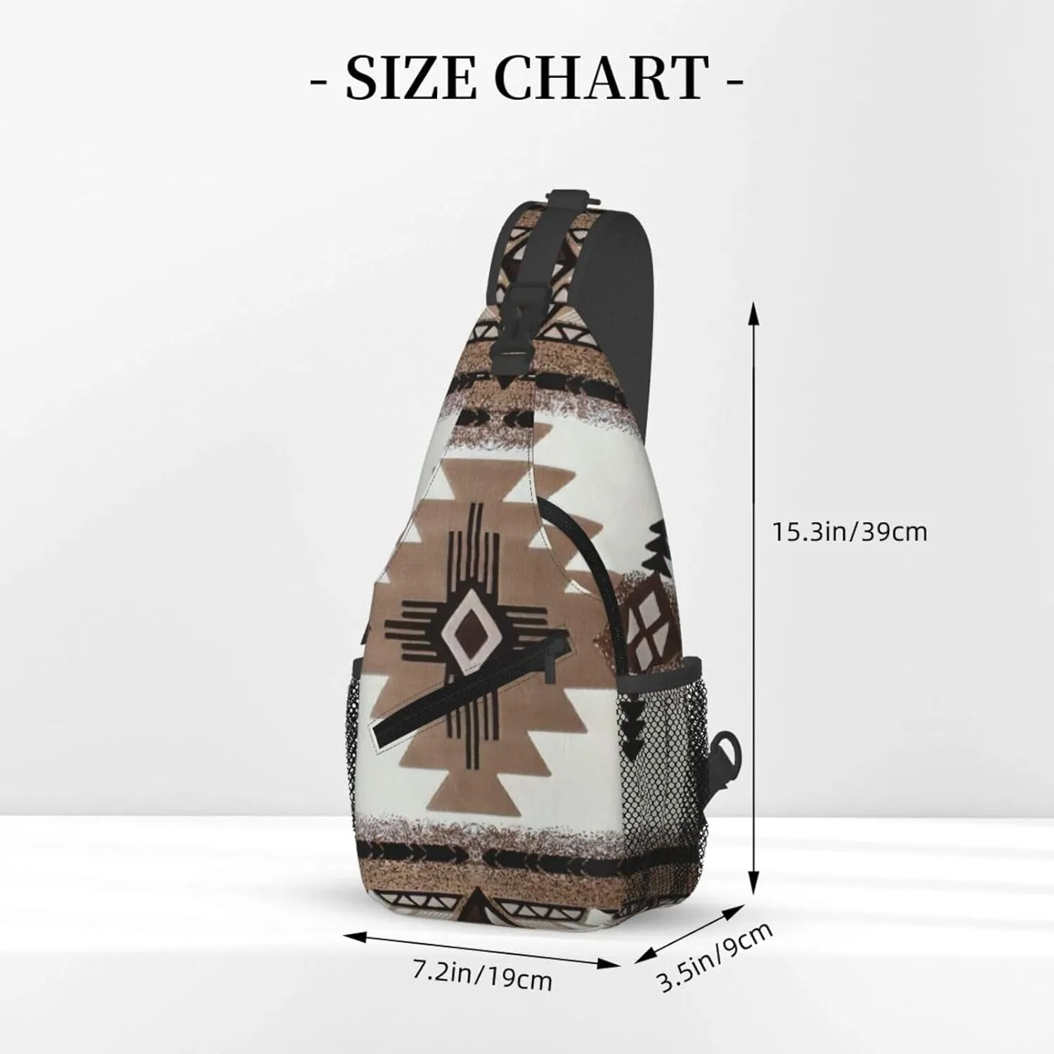 Native American Print Lightweight Sling Small Shoulder Bag - Chic Cross Chest Bag With Adjustable Strap