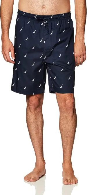 Nautica Men's Soft Woven 100% Cotton Elastic Waistband Sleep Pajama Short