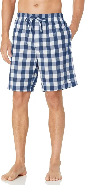 Nautica Men's Soft Woven 100% Cotton Elastic Waistband Sleep Pajama Short