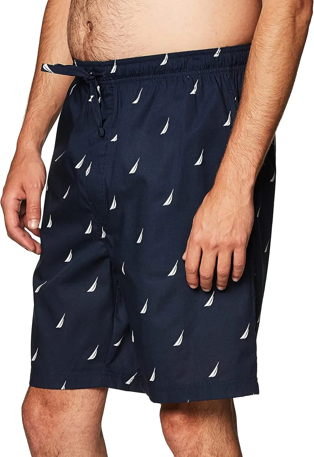Nautica Men's Soft Woven 100% Cotton Elastic Waistband Sleep Pajama Short