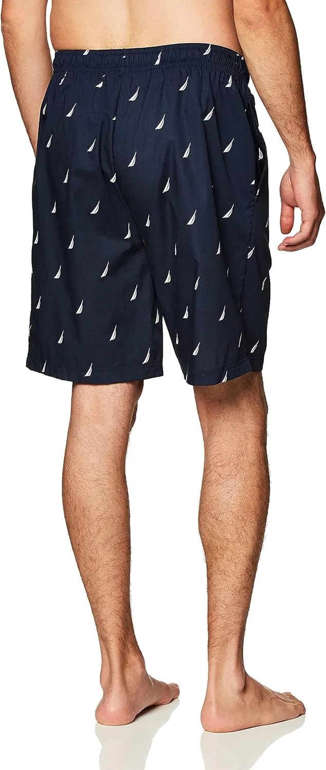 Nautica Men's Soft Woven 100% Cotton Elastic Waistband Sleep Pajama Short