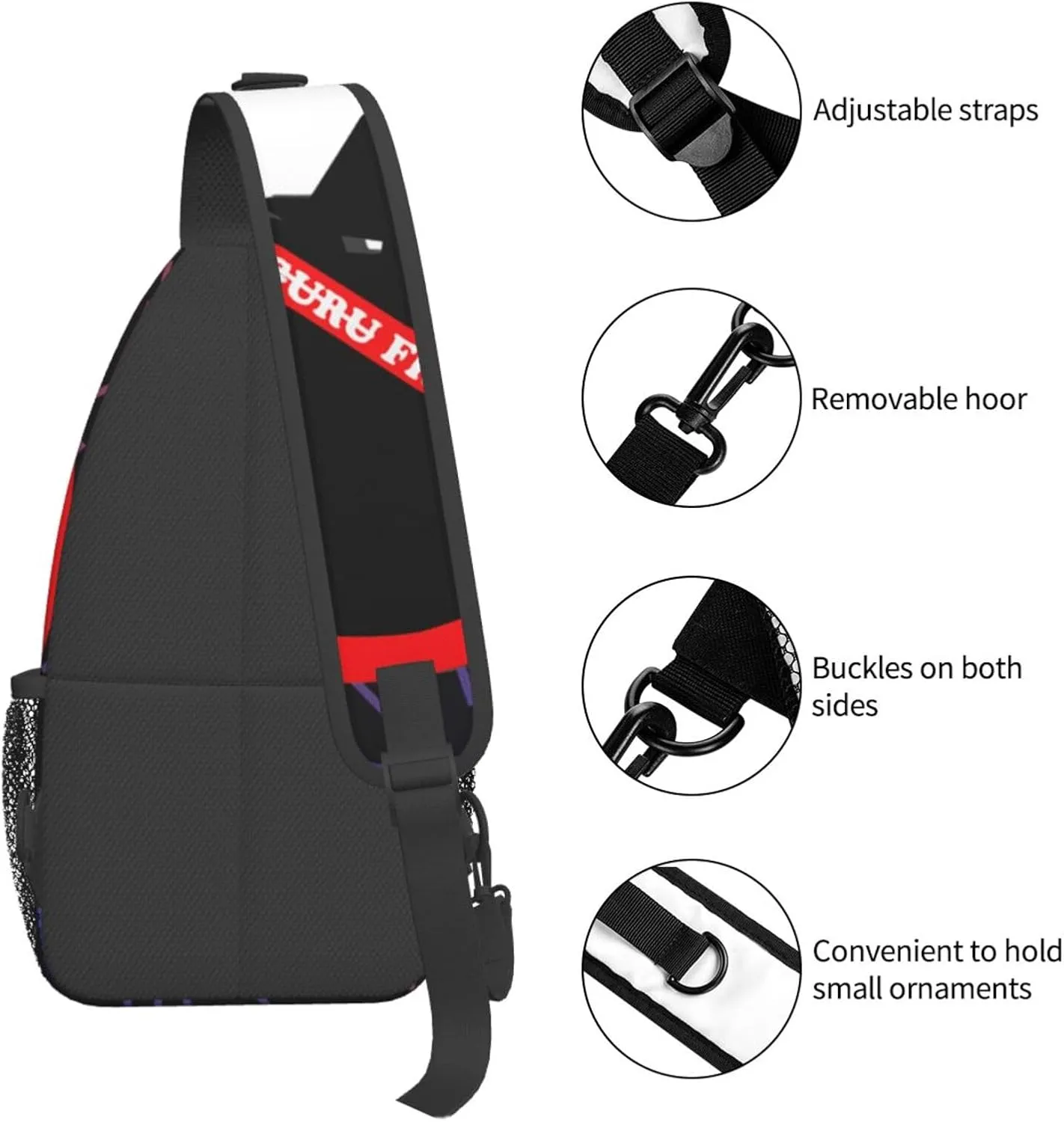 Neighborhood Watch Crossbody For Men Women Sling Chest Bag Shoulder Bag Lightweight One Strap Backpack Multipurpose Travel Hiking Daypack