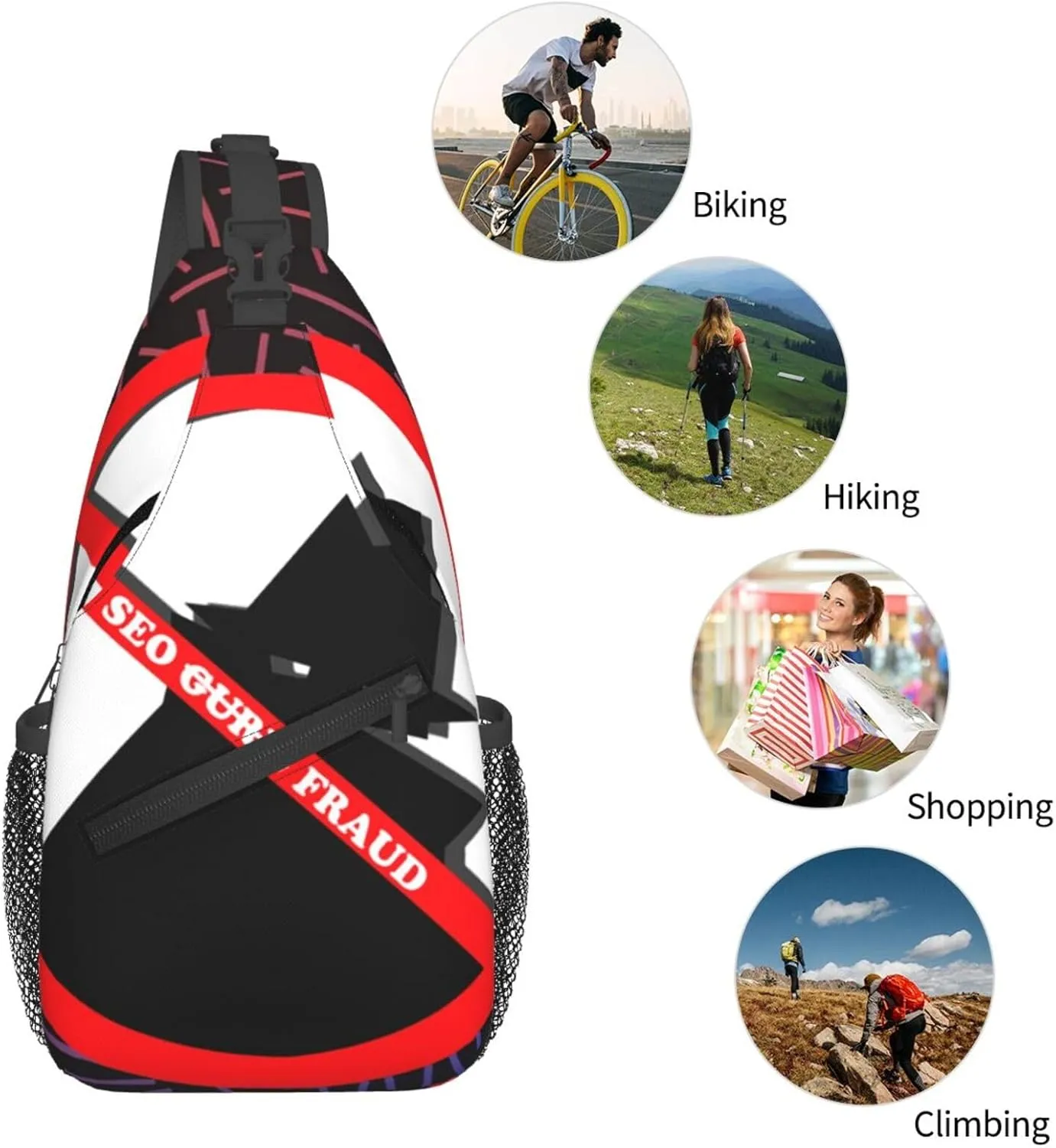 Neighborhood Watch Crossbody For Men Women Sling Chest Bag Shoulder Bag Lightweight One Strap Backpack Multipurpose Travel Hiking Daypack