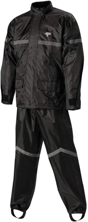 Nelson Rigg Stormrider Rain Suit; 100% Waterproof, Pants and Jacket Included with Reflective Striping (Black, X-Large)