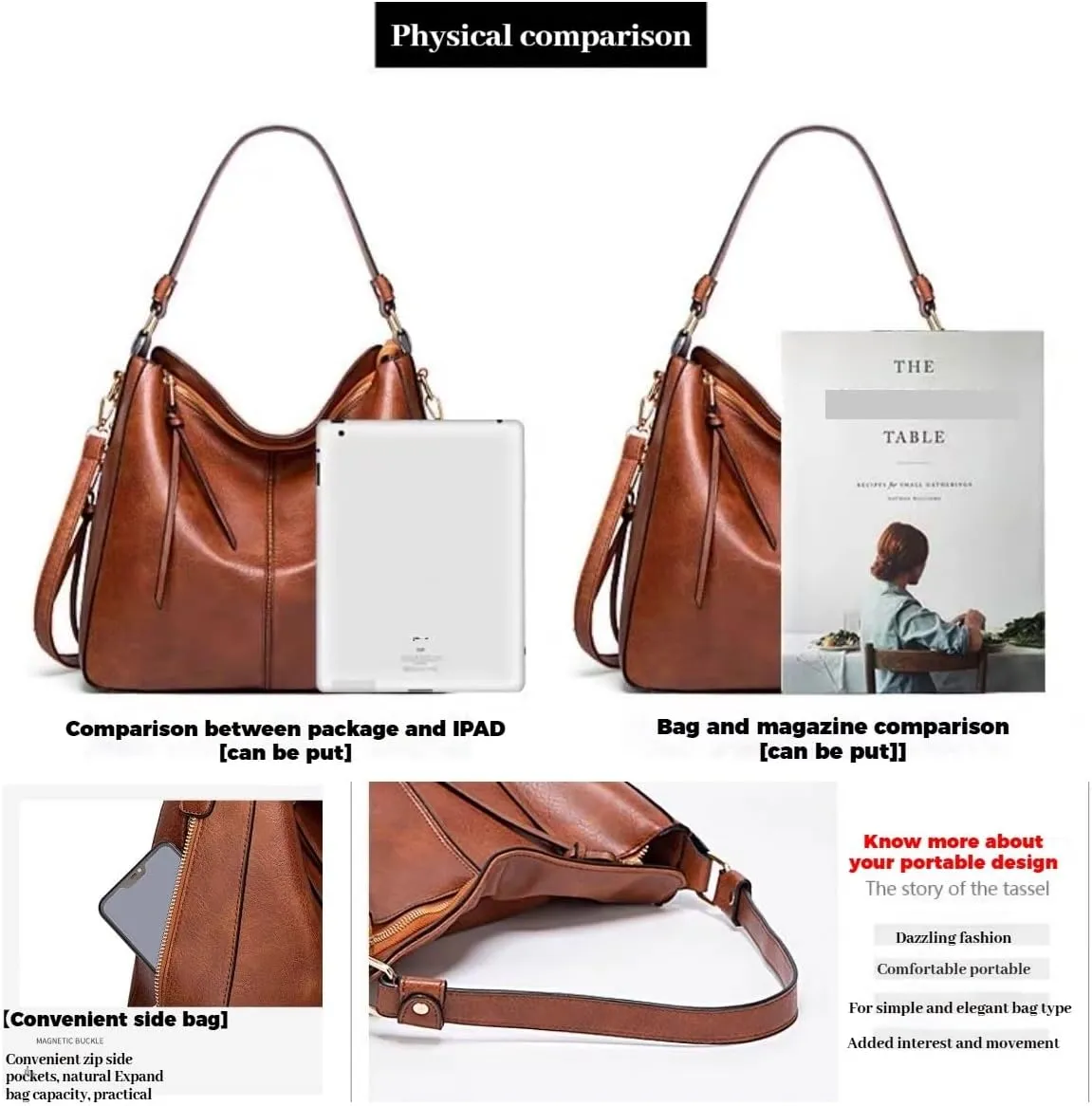 NEW Large Capacity Womens Handbag Luxury Composite Shopping Bags Shoulder Carrying Handbag Clutch Totes Purses