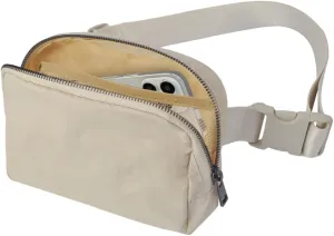 NGIL Mini Belt Bag for Women Crossbody Pack Workout Traveling Running Hiking Waist Bag with Adjustable Strap (Ivory)