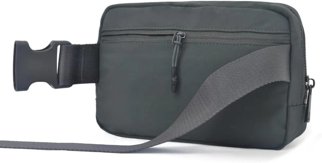 NGIL Mini Belt Bag for Women Crossbody Pack Workout Traveling Running Hiking Waist Bag with Adjustable Strap(Gray)