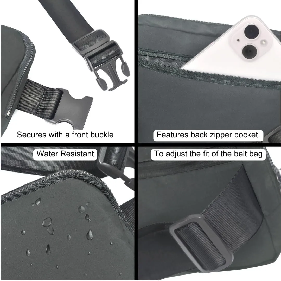 NGIL Mini Belt Bag for Women Crossbody Pack Workout Traveling Running Hiking Waist Bag with Adjustable Strap(Gray)