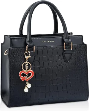 NICOLE & DORIS Women Handbag Designer Shoulder Bag Tote Bags Crocodile Pattern Crossbody Bag PU Leather Top Handle Bags