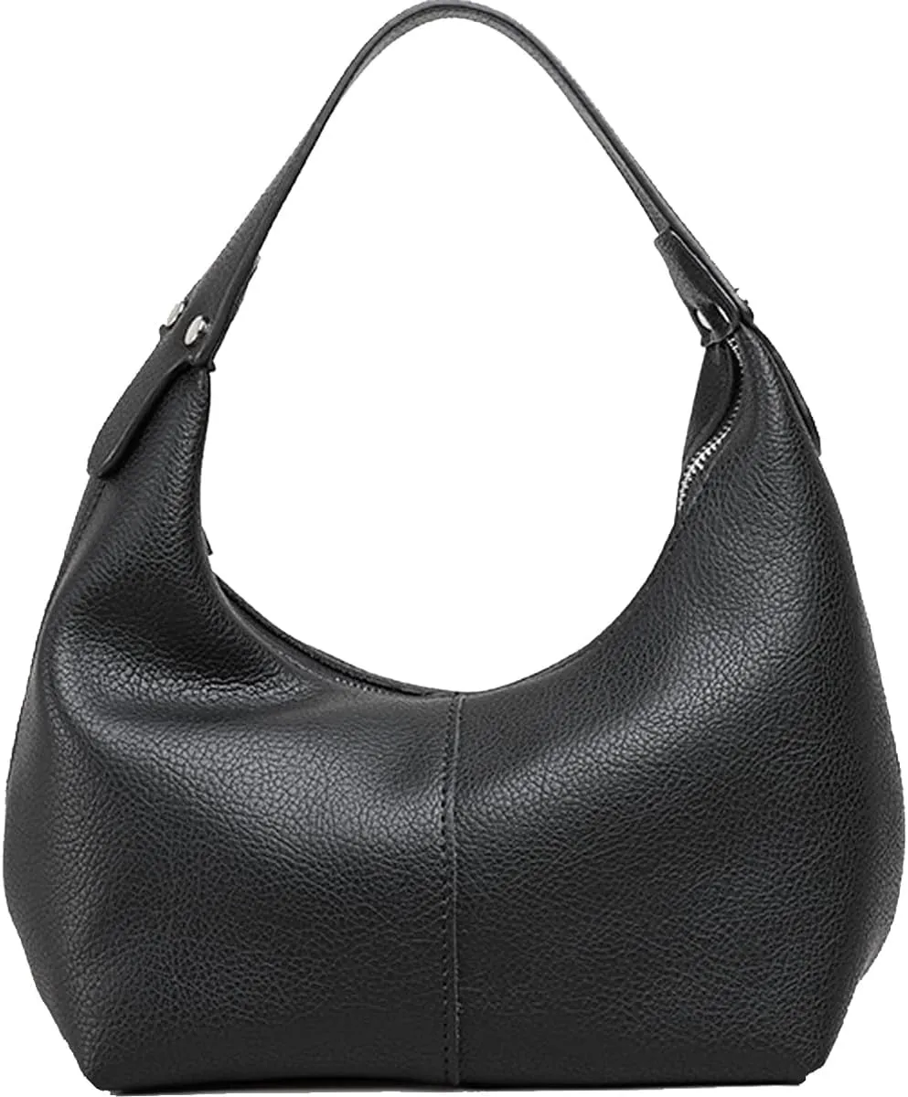 NIUEIMEE ZHOU Crescent Shoulder Bags for Women Vegan Leather Hobo Handbag Slouchy Tote Purses