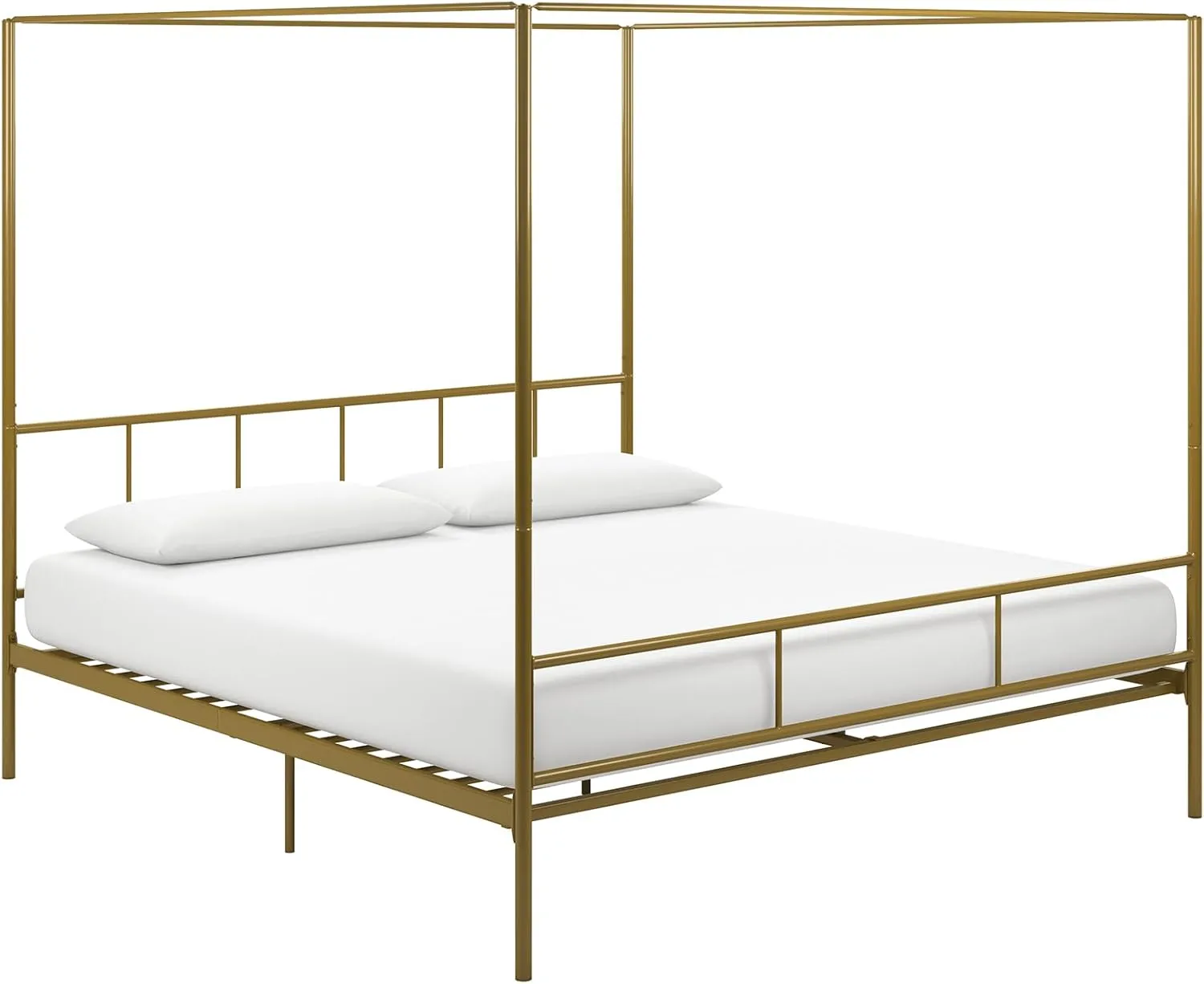 Novogratz Marion Canopy Bed, King, Gold