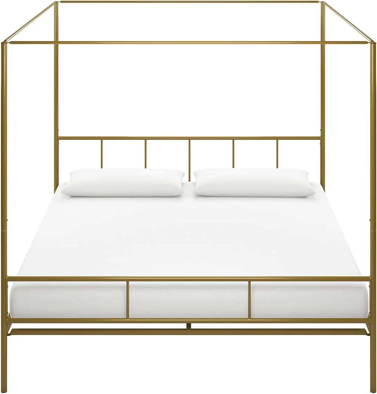 Novogratz Marion Canopy Bed, King, Gold
