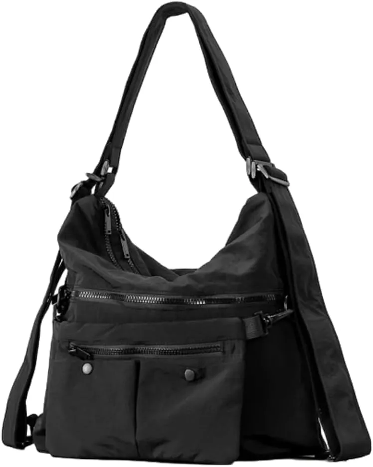 Nylon Crossbody Bags for Women Lightweight Backpacks for Women Tote Bag with Coin Purse Shoulder Bag Hobo Bag Handbag