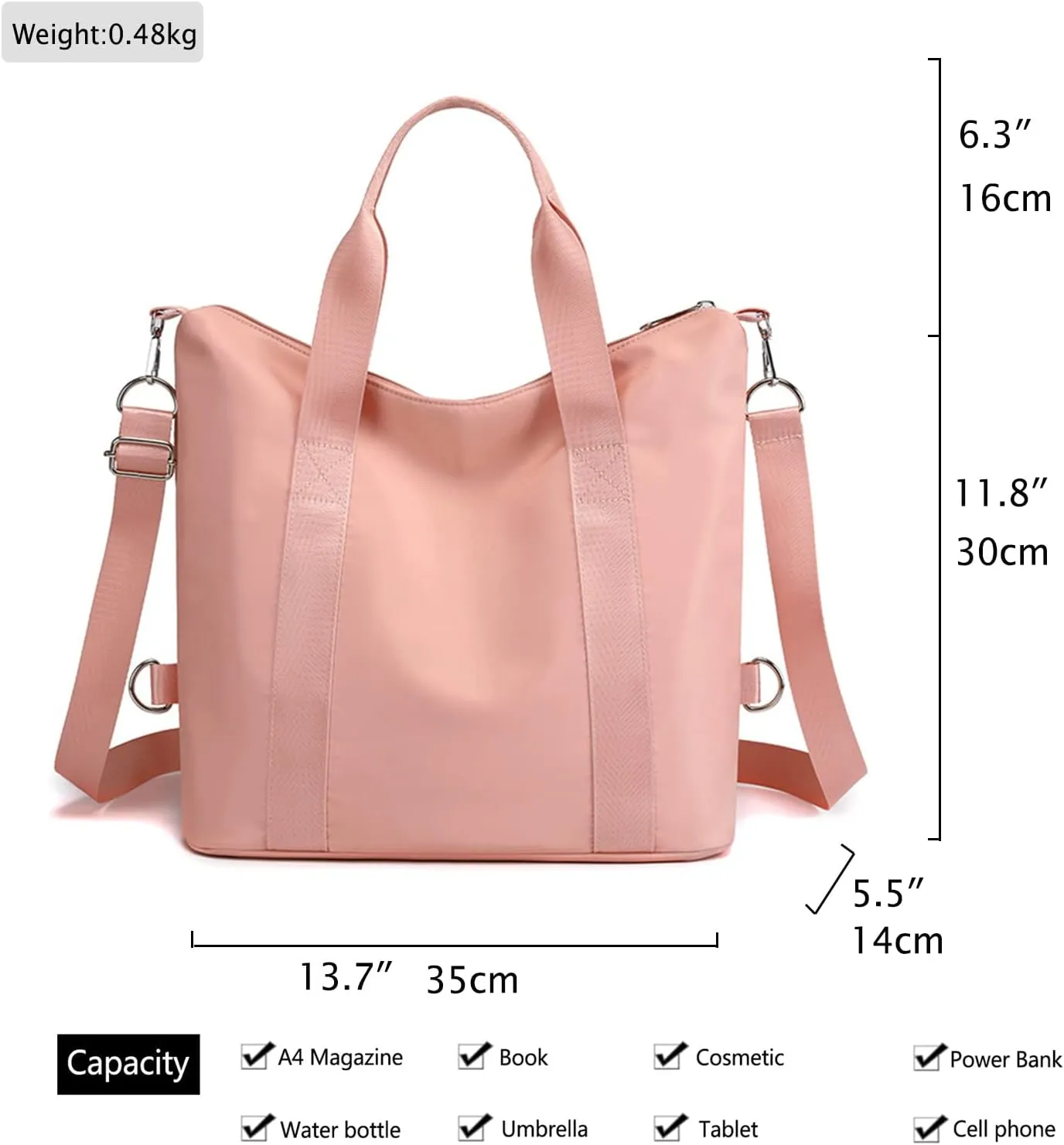 Nylon Crossbody Bags for Women Shoulder Tote Bag Waterproof Messenger Bag Satchel Women's Handbags Purses
