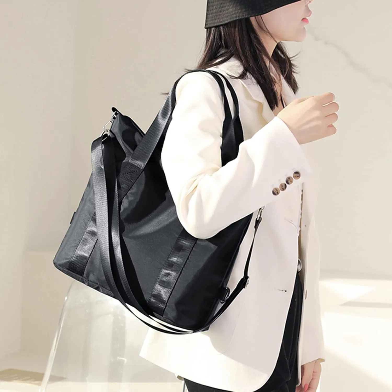Nylon Crossbody Bags for Women Shoulder Tote Bag Waterproof Messenger Bag Satchel Women's Handbags Purses