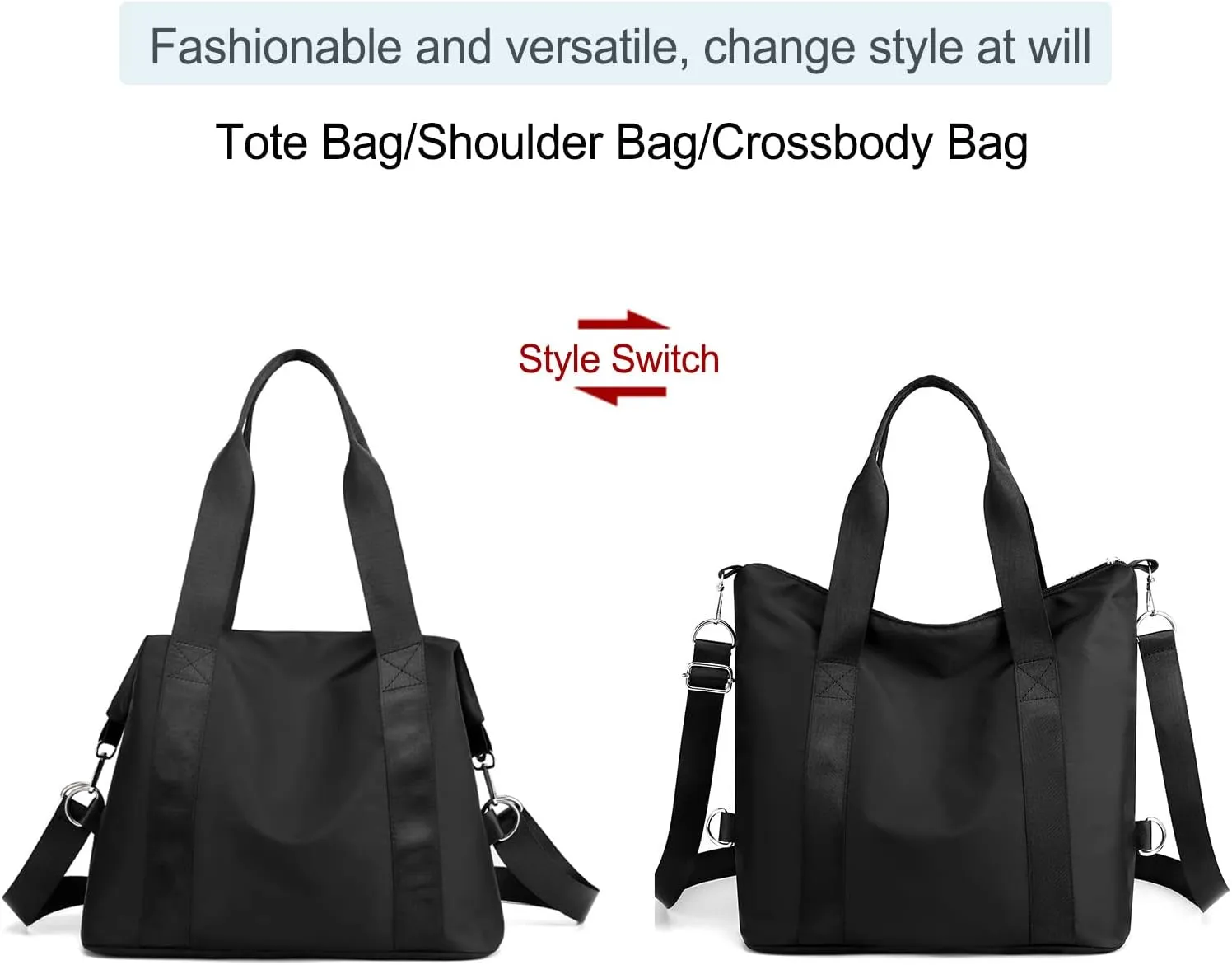 Nylon Crossbody Bags for Women Shoulder Tote Bag Waterproof Messenger Bag Satchel Women's Handbags Purses