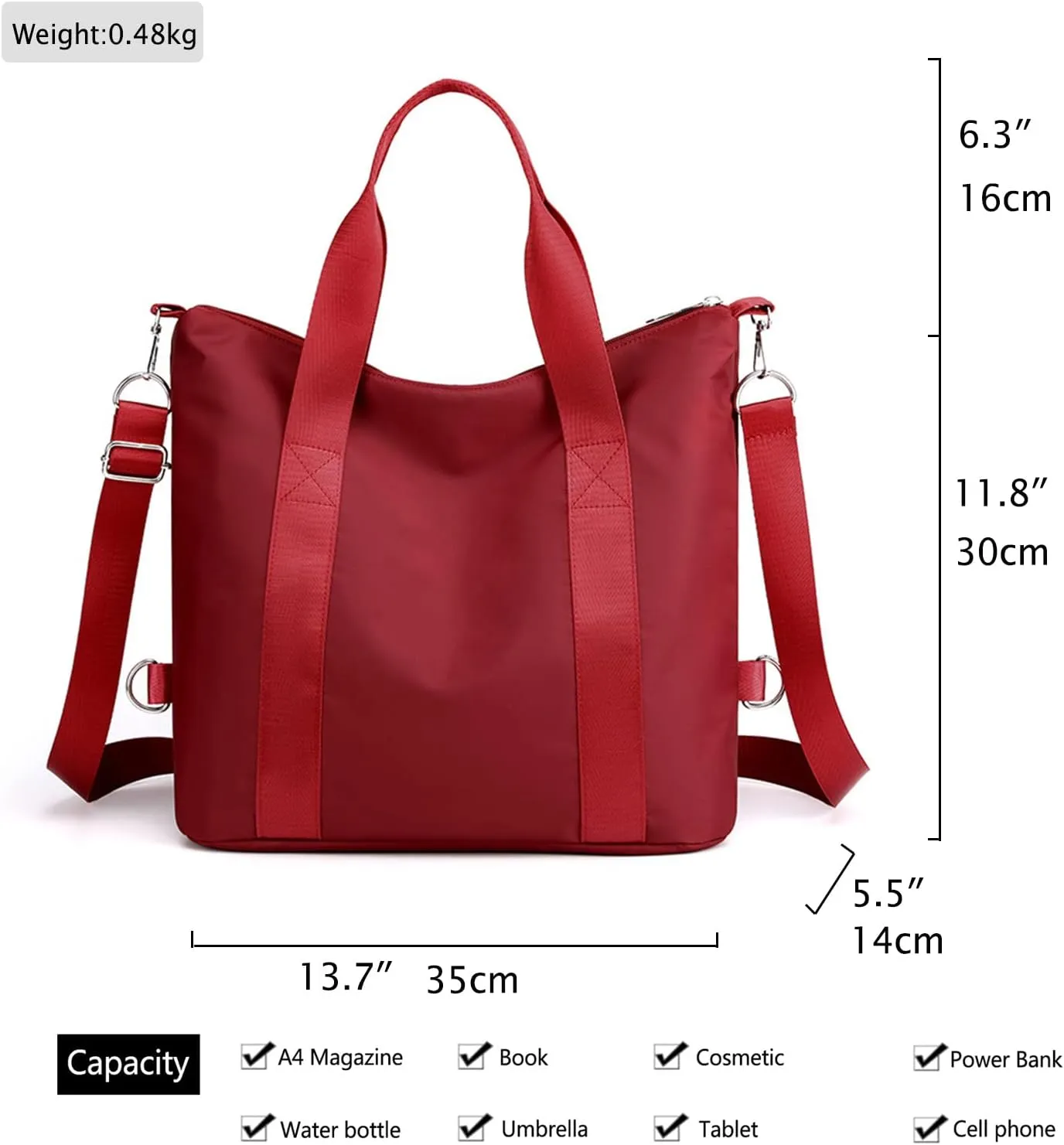 Nylon Crossbody Bags for Women Shoulder Tote Bag Waterproof Messenger Bag Satchel Women's Handbags Purses