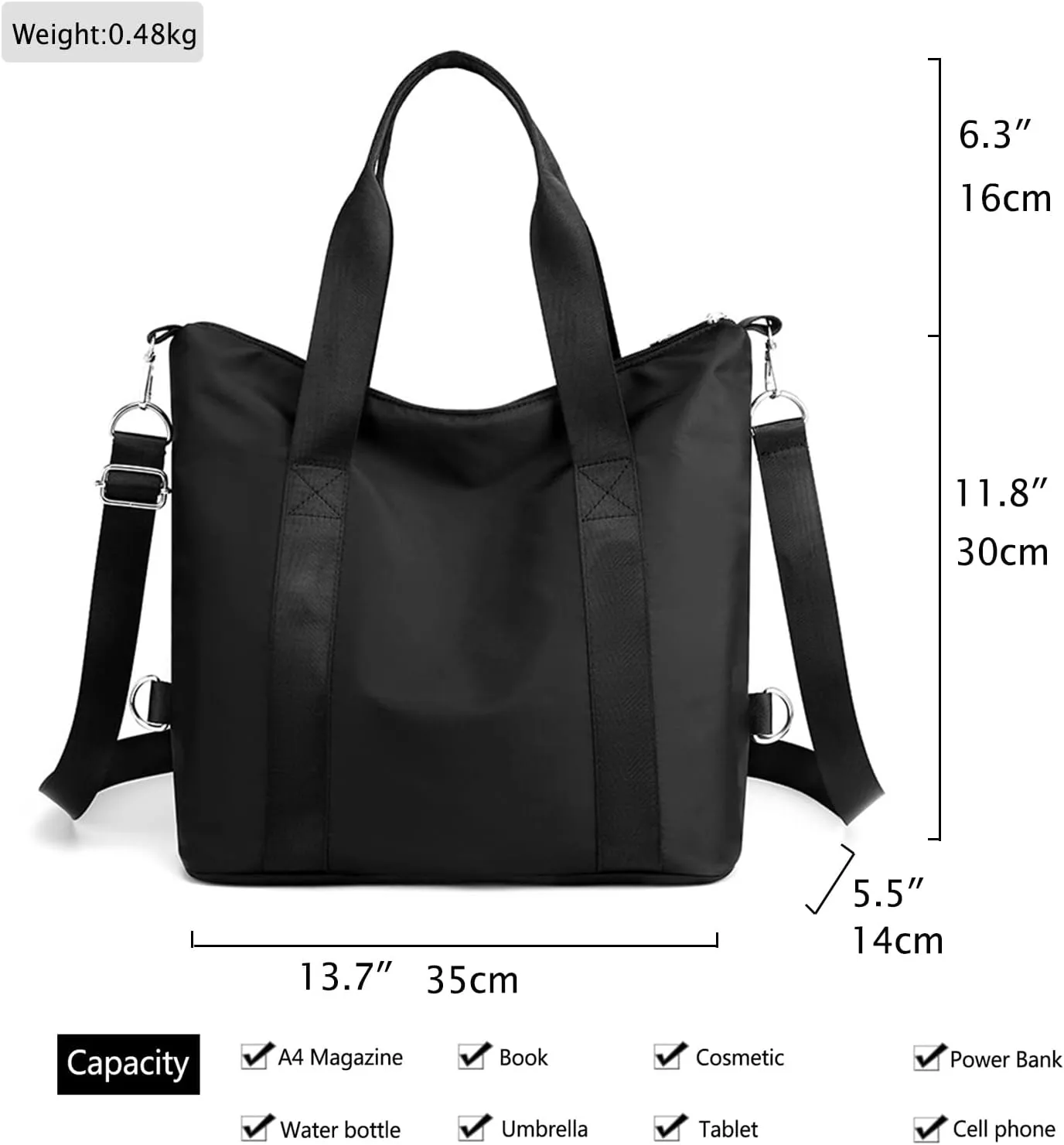 Nylon Crossbody Bags for Women Shoulder Tote Bag Waterproof Messenger Bag Satchel Women's Handbags Purses