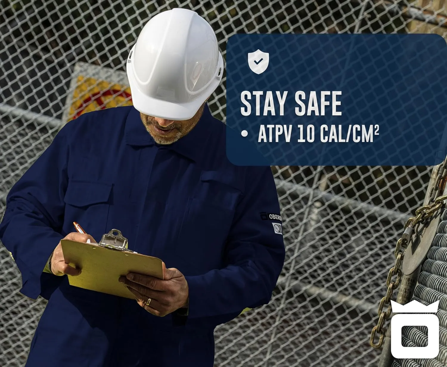 Oberon FR Arc Rated Hi Vis Safety Zip Up Coveralls - Flame Resistant with Reflective Tape