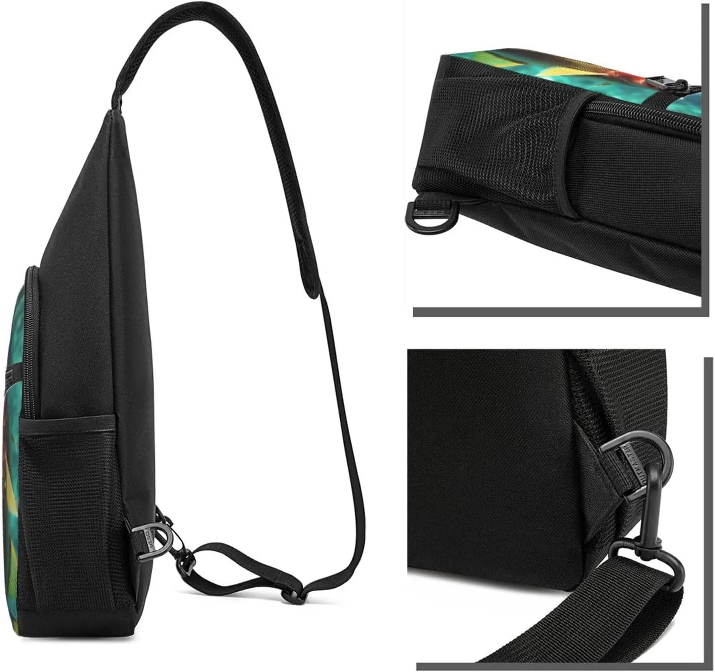 Ocean Fish Sling Bags For Man And Women Crossbody Chest Bag Shoulder Bag For Casual Sport Daypack