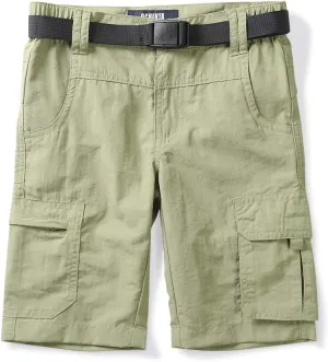 OCHENTA Men & Boys' Quick Dry Cargo Hiking Shorts Elastic Waist Athletic Outdoor Scout Fishing