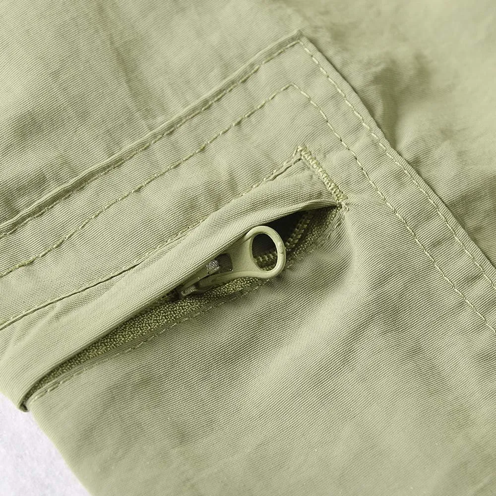 OCHENTA Men & Boys' Quick Dry Cargo Hiking Shorts Elastic Waist Athletic Outdoor Scout Fishing