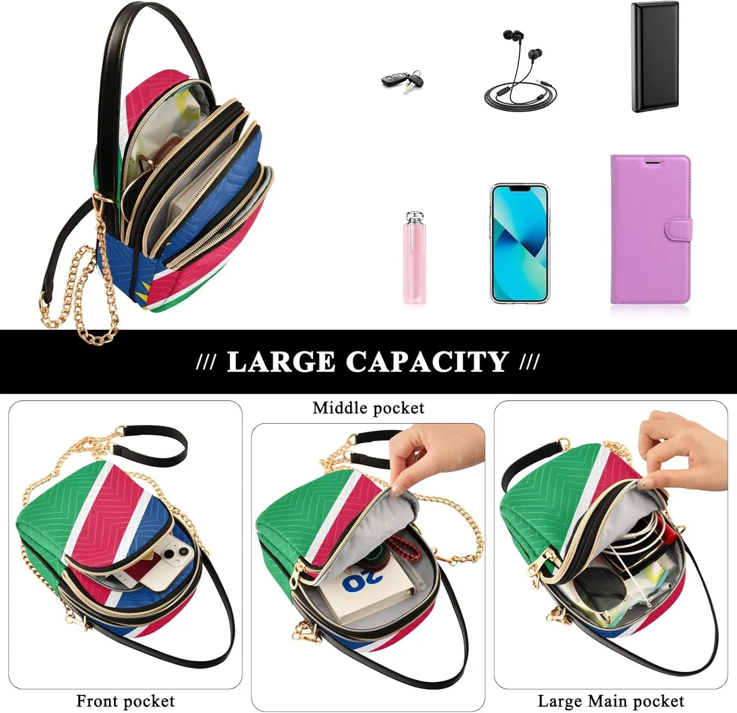ODAWA Nigeria Flag Women Crossbody Bags - Fashion Crossbody Bags for Women - Crossbody Bags for Women Travel