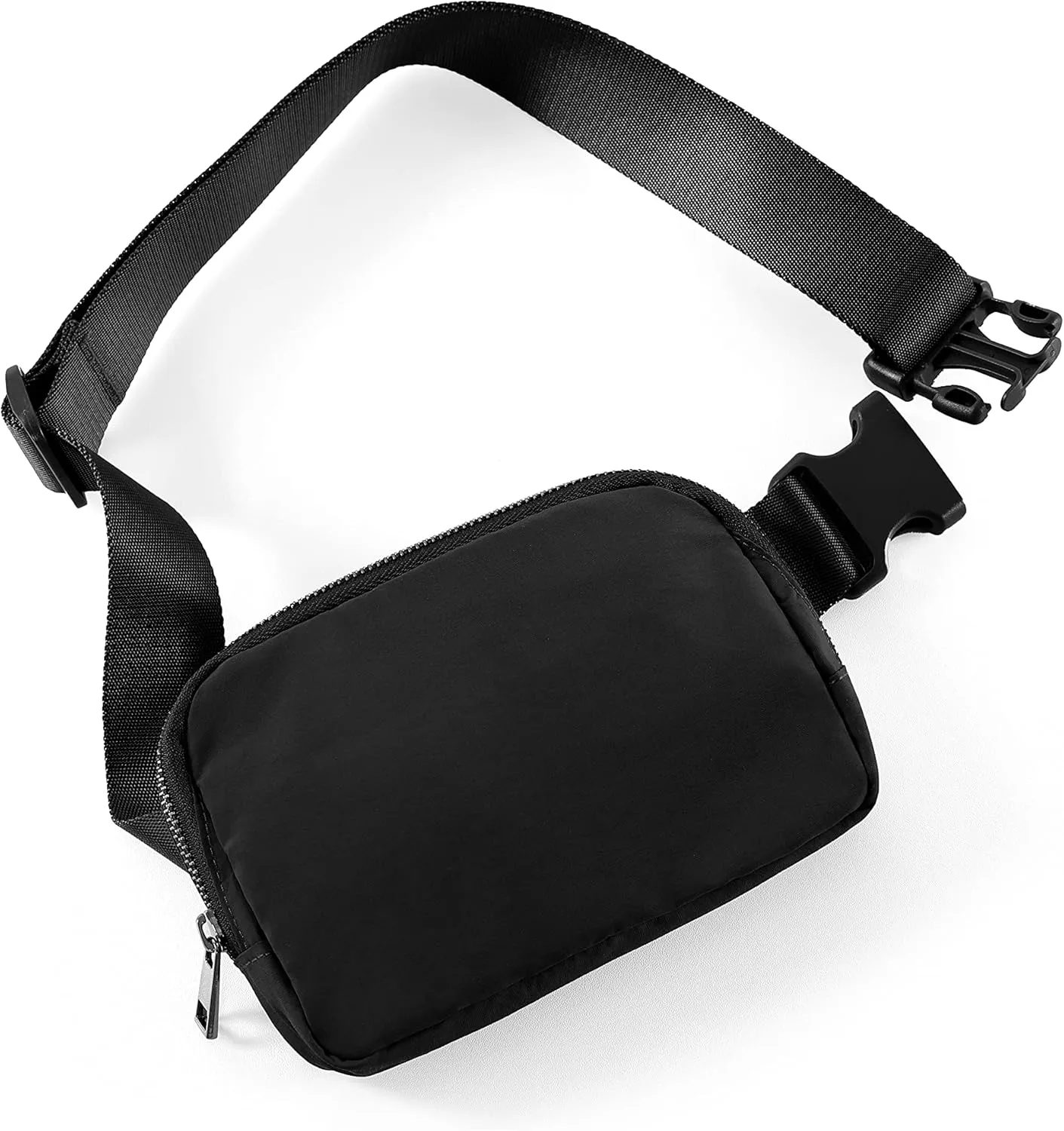 ODODOS Unisex Mini Belt Bag with Adjustable Strap Small Fanny Pack for Workout Running Traveling Hiking, Black