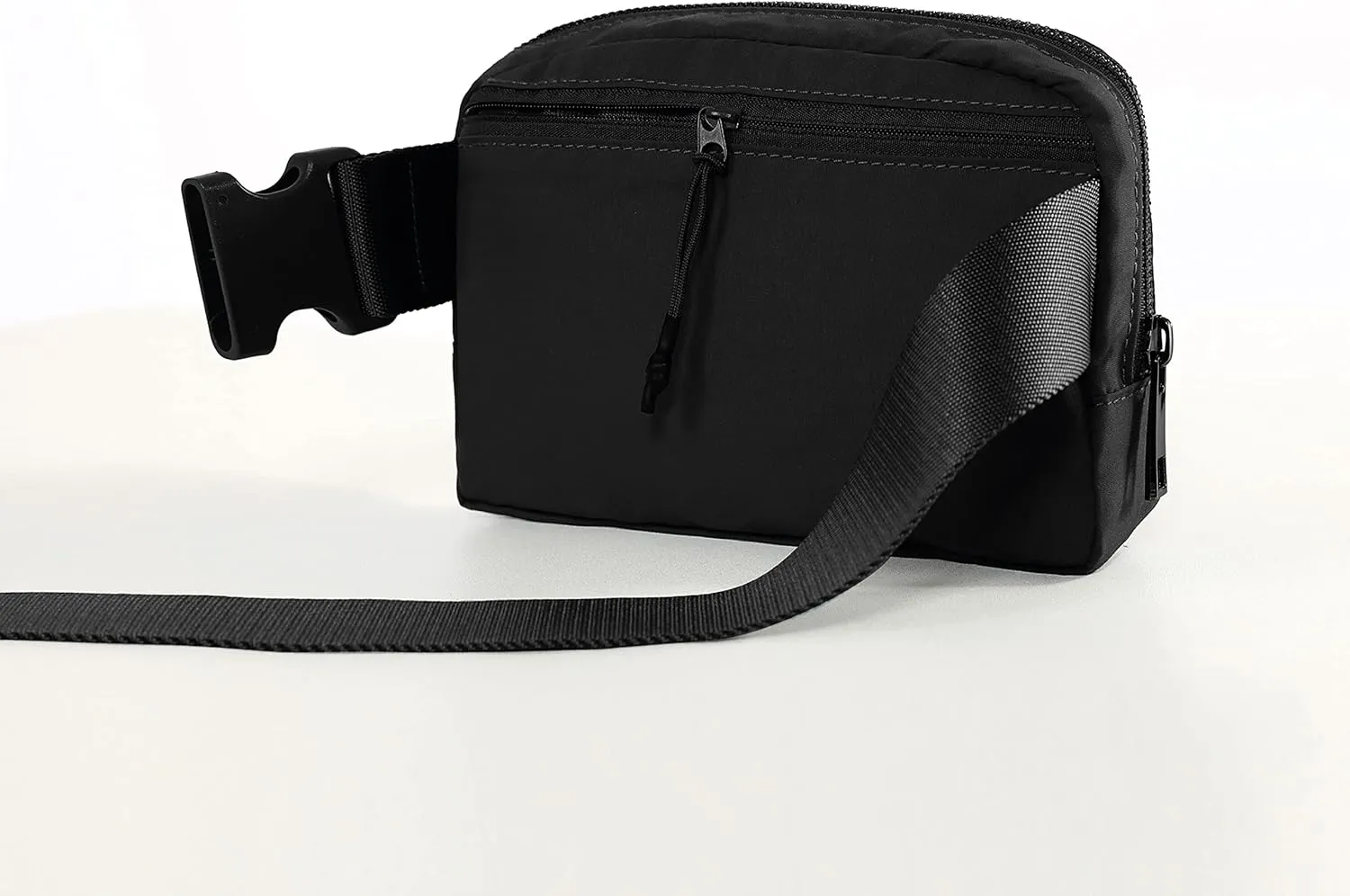 ODODOS Unisex Mini Belt Bag with Adjustable Strap Small Fanny Pack for Workout Running Traveling Hiking, Black