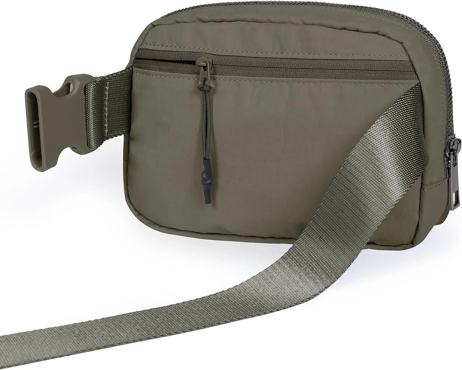 ODODOS Unisex Mini Belt Bag with Adjustable Strap Small Fanny Pack for Workout Running Traveling Hiking, Dark Umber