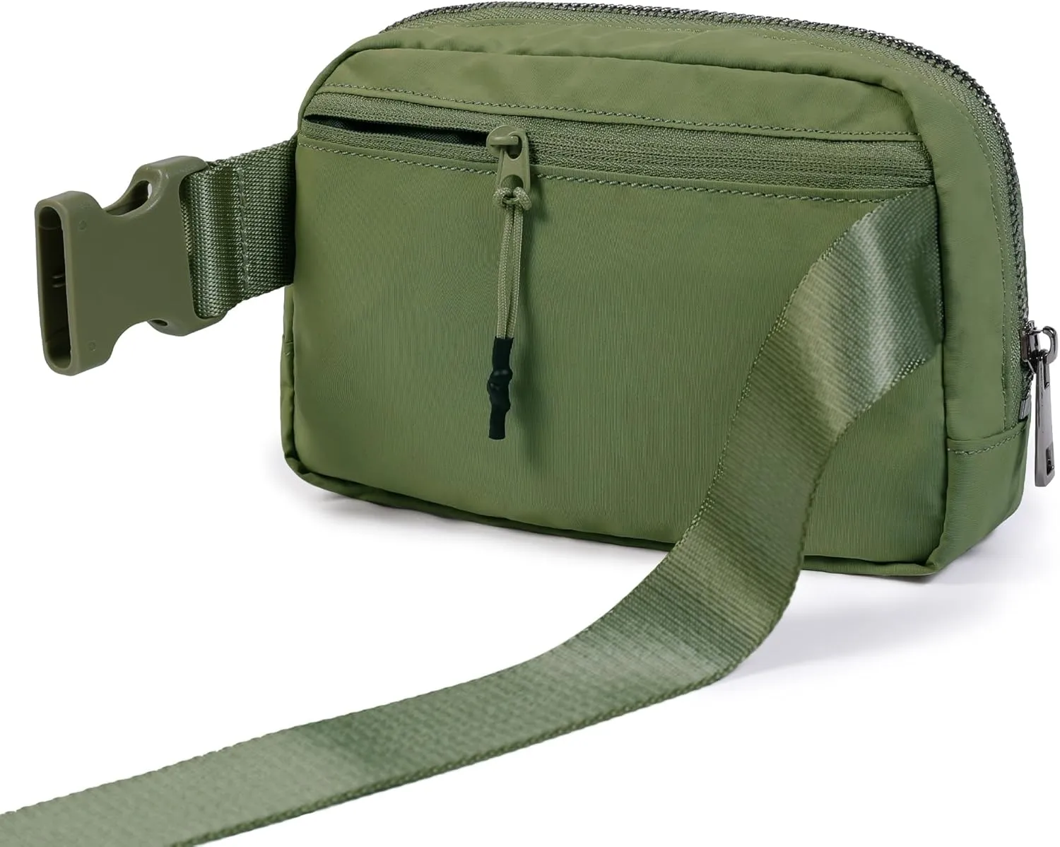 ODODOS Unisex Mini Belt Bag with Adjustable Strap Small Fanny Pack for Workout Running Traveling Hiking, Deep Khaki