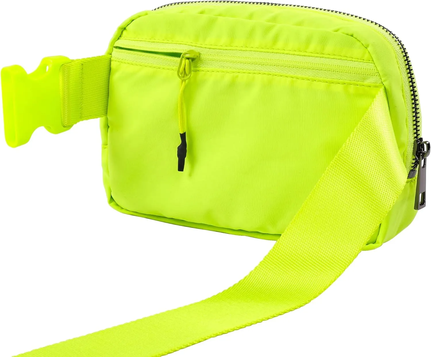 ODODOS Unisex Mini Belt Bag with Adjustable Strap Small Fanny Pack for Workout Running Traveling Hiking, Neon