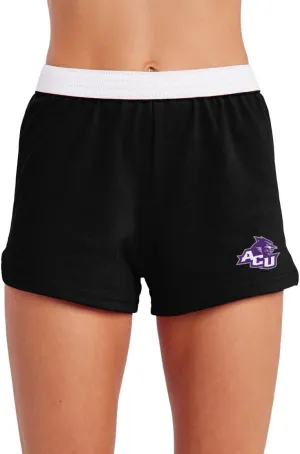 Official Collegiate Primary Logo Womens Soffe Short, Elastic Fold Over Waist Shorts, Junior Fit