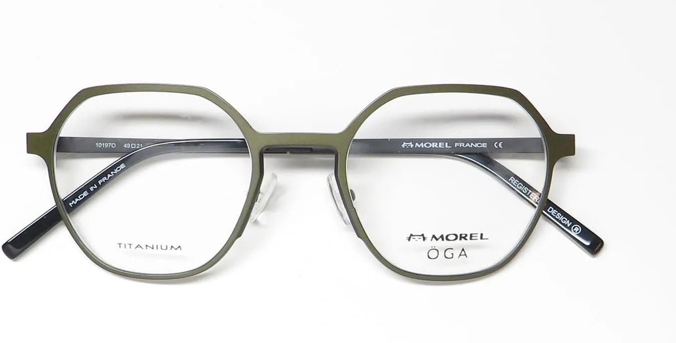 Oga 10197o Titanium Eyeglass Frame/Glasses Designed/Made In France Authentic Hot