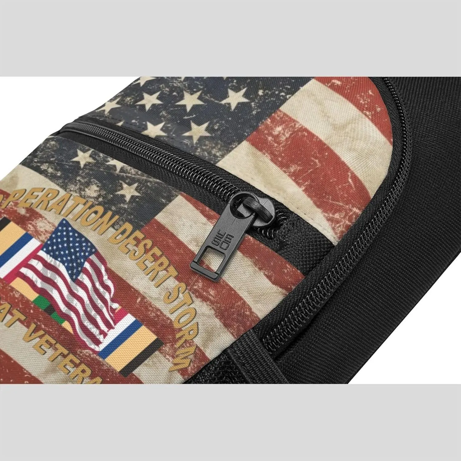 Operation Desert Combat Veteran Sling Bag Crossbody Backpack Shoulder Casual Daypack Bags for Men