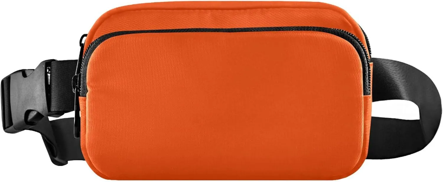 Orange Red Fanny Packs Women Waterproof Anti Theft Belt Bag Cute Cross Body Waist Purse