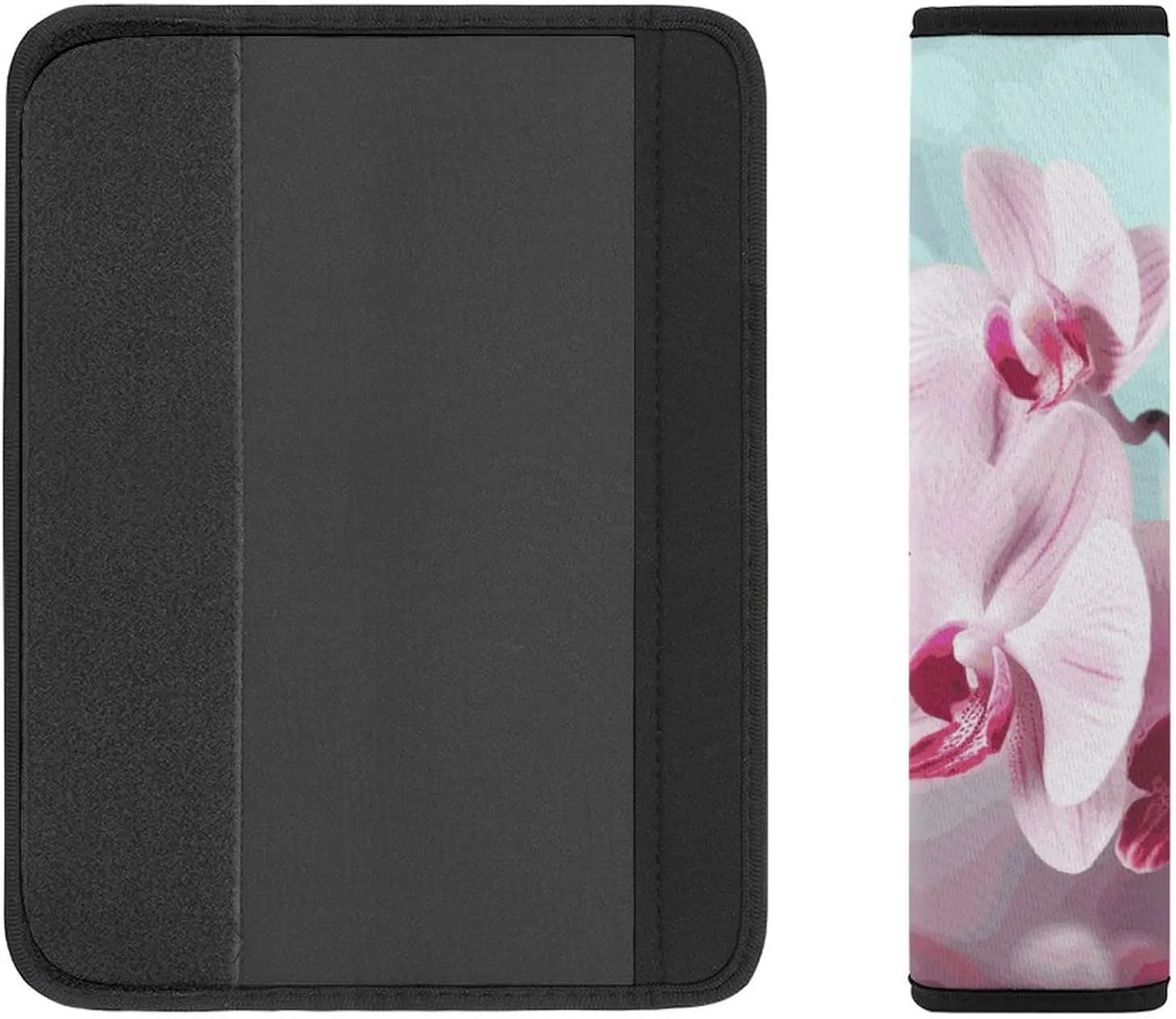 Orchid Flower Butterfly Auto Seat Belt Cover 2PCS Universal Car Seat Belt Shoulder Protector Pad, Protect Your Shoulders and Neck for Car Seat Belt, Shoulder Bag, Backpack