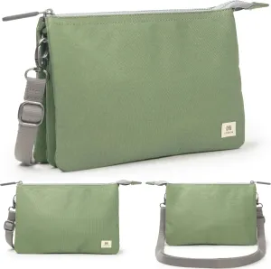 ORI LONDON Crossbody Bag - XL Slim, Chunky Zip, Removable & Adjustable Strap, & 3 Compartments - Carnaby