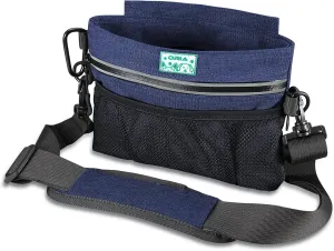 ORIA Dog Treat Training Pouch, Dog Treat Bag, Dog Food Bag, Removable Inner Pocket, Built-in Poop Bag Dispenser, Easily Carries Pet Toys, Kibble, Treats, Blue