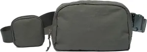 Original Crossbody HydroBeltbag | Fanny Pack with Removable Water Bottle Holder | Adjustable Waist Bag for Carrying Your Purse, Phone, Accessories w/Tumbler Holder (Army Green)