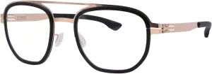 Osmium Eyeglasses Men's Rose Gold/Black Full Rim Square Shape 51mm